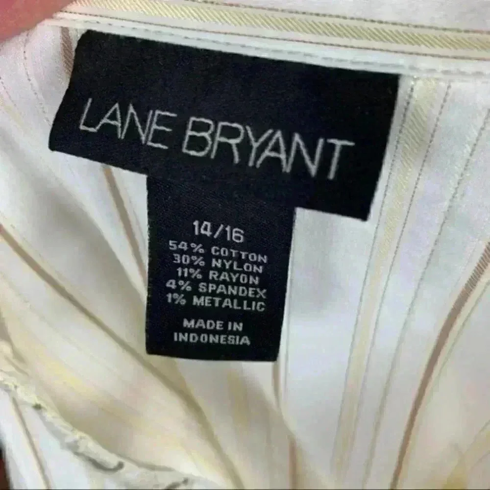 Lane Bryant top size 14/16 Multicolored pinstriped